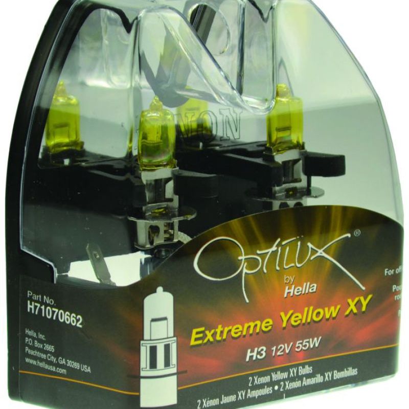 Hella LAH71070662 - HELLAH71070662 - Hella Optilux H3 12V/55W XY Extreme Yellow Bulb - Shipped in Europe - Tuningsupply.com