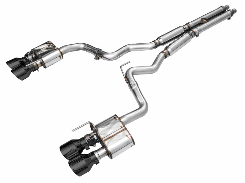 AWE Tuning 3025-43375 - AWE3025-43375 - AWE 2024 Ford Mustang Dark Horse S650 RWD SwitchPath Catback Exhaust w/ Quad Diamond Black Tips - Shipped in Europe - Tuningsupply.com