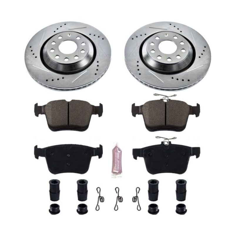 PowerStop K7084 - PSBK7084 - Power Stop 17-18 Audi RS3 Rear Z23 Evolution Sport Brake Kit - Shipped in Europe - Tuningsupply.com