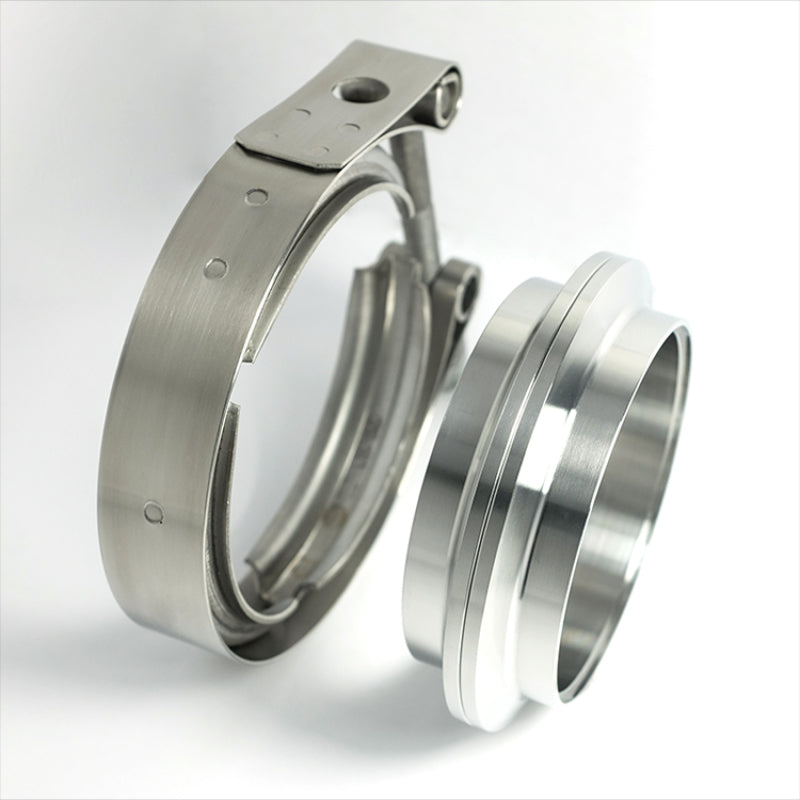 Stainless Bros 603-10210-0002 - STB603-10210-0002 - Stainless Bros 4.0in 304SS V-Band Assembly - 2 Flanges/1 Clamp - Shipped in Europe - Tuningsupply.com