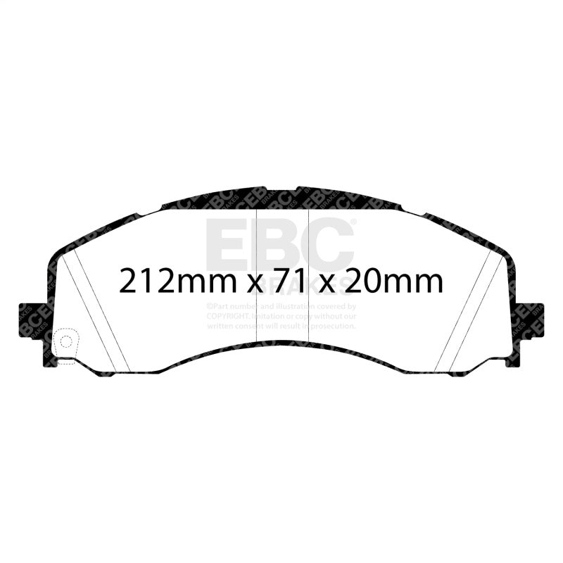 EBC DP63122 - EBCDP63122 - EBC 2020+ Ram 2500 HD 6.4L Greenstuff Front Brake Pads - Shipped in Europe - Tuningsupply.com