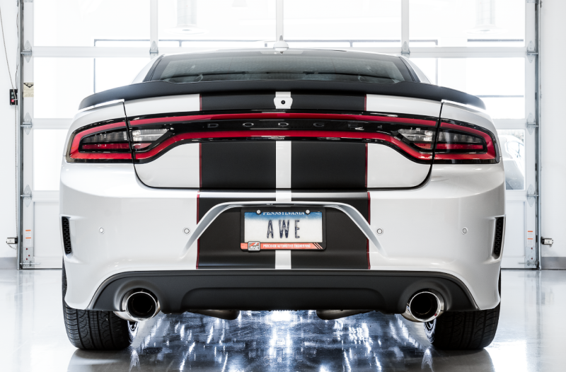AWE Tuning 3020-32056 - AWE3020-32056 - AWE Tuning 2015+ Dodge Charger 6.4L/6.2L SC Non-Resonated Touring Edition Exhaust - Silver Tips - Shipped in Europe - Tuningsupply.com