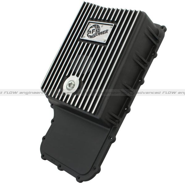aFe 46-70182 - AFE46-70182 - aFe Power Transmission Pan Black Machined 11-14 Ford 6R140 Trucks V8 6.7L (td) - Shipped in Europe - Tuningsupply.com