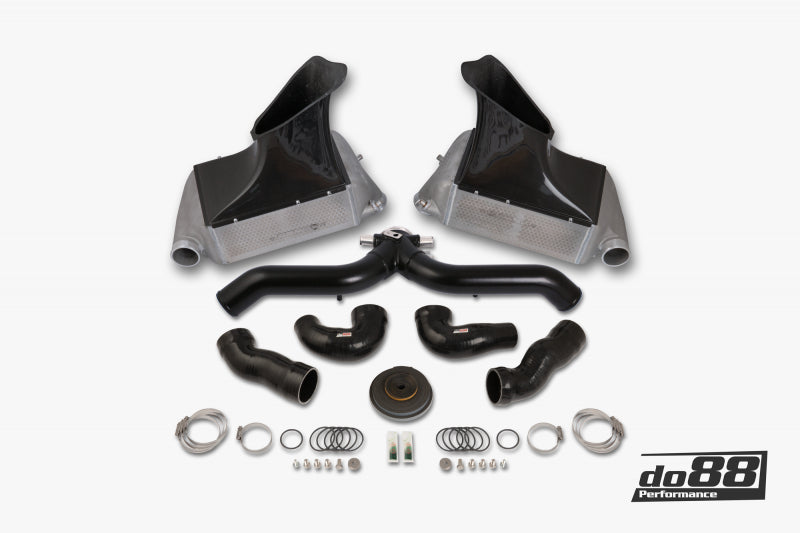 do88 BIG-130SV - DOBBIG-130SV - do88 10-12 Porsche 911 Turbo/Turbo S (997.2) BigPack Intercooler Kit w/Black Pipe - Shipped in Europe - Tuningsupply.com