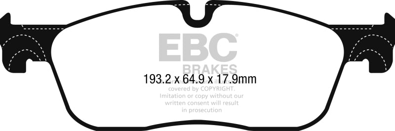 EBC DP42251R - EBCDP42251R - EBC 2016+ Jaguar F-Pace 2.0L TD (180) Yellowstuff Front Brake Pads - Shipped in Europe - Tuningsupply.com