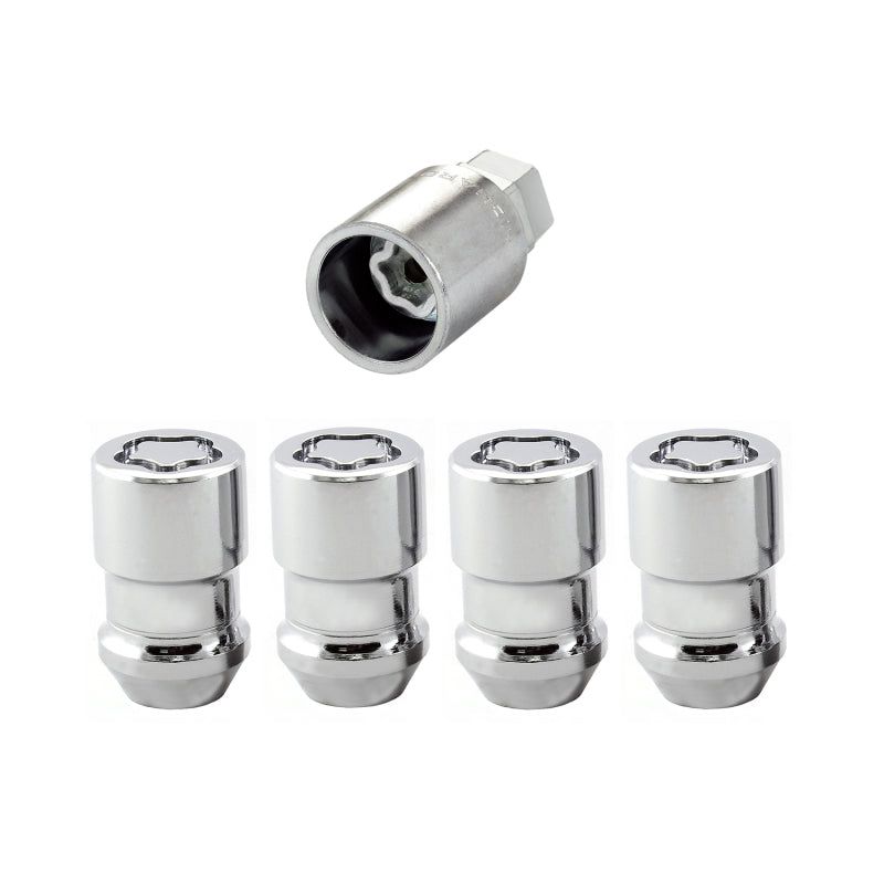 McGard 24137 - MCG24137 - McGard Wheel Lock Nut Set - 4pk. (Cone Seat) M12X1.5 / 19mm & 21mm Dual Hex / 1.46in. L - Chrome - Shipped in Europe - Tuningsupply.com