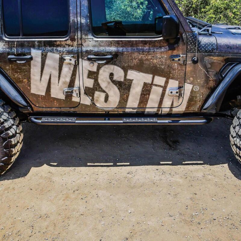 Westin 42-14065 - WES42-14065 - Westin 18-23 Jeep Wrangler JL Unlimited 4dr Rock Slider - Textured Black - Shipped in Europe - Tuningsupply.com