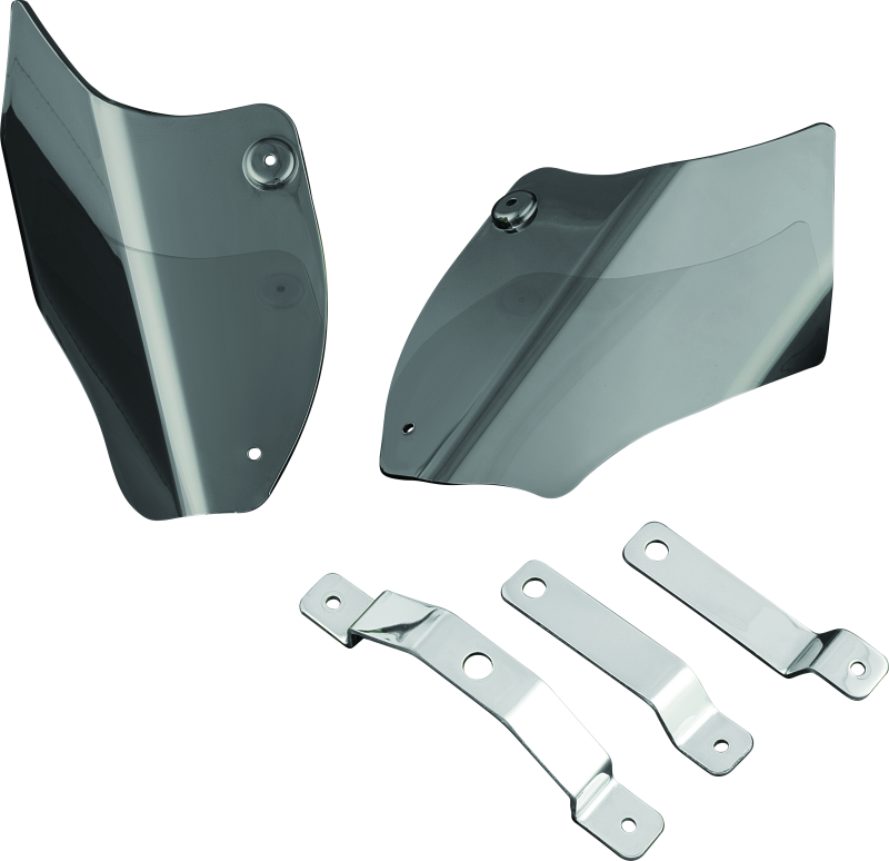 Kuryakyn 1186 - KUR1186 - Kuryakyn Saddle Shields Heat Deflectors 00-17 Softail Smoke - Shipped in Europe - Tuningsupply.com