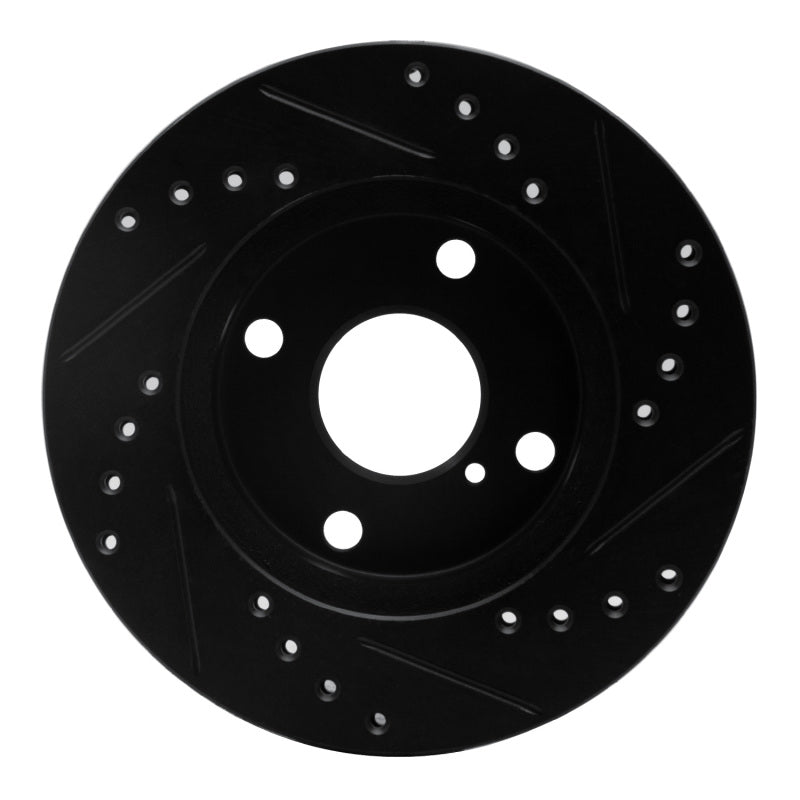 R1 Concepts 633-80022L - RNC633-80022L - R1 90-93 Mazda Miata Front Left Drilled & Slotted Black Brake Rotor - Shipped in Europe - Tuningsupply.com