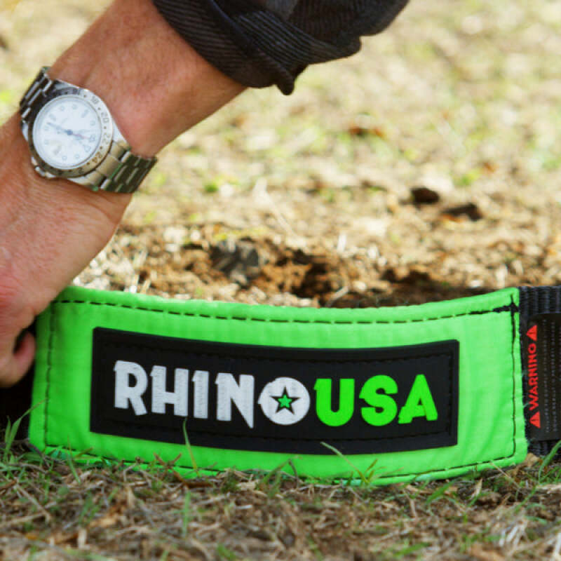 Rhino USA RG-TS4X30-GRN - RSARG-TS4X30-GRN - Rhino USA Recovery Tow Strap 4Inx30Ft (Green) - Shipped in Europe - Tuningsupply.com