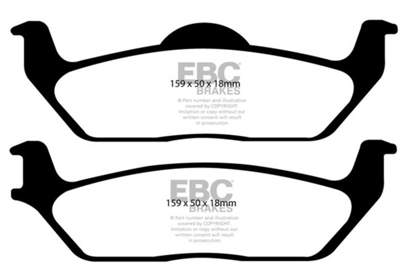 EBC DP41697R - EBCDP41697R - EBC 11 Ford F150 3.5 Twin Turbo (2WD) 6 Lug Yellowstuff Rear Brake Pads - Shipped in Europe - Tuningsupply.com