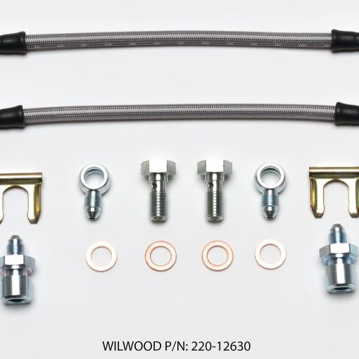 Wilwood 220-12630 - WIL220-12630 - Wilwood Flexline Kit D52 Caliper 10in w/ Banjo 10mm -3/8-24 Chassis - Shipped in Europe - Tuningsupply.com