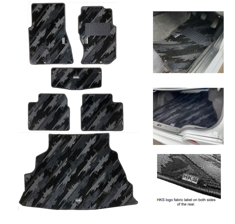 HKS 53001-AN036 - HKS53001-AN036 - HKS FLOOR MATS BNR32 FULL SET OCT RHD - Shipped in Europe - Tuningsupply.com
