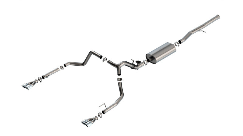 Borla 140992 - BOR140992 - Borla 2024 Chevy Silverado 1500 6.2L V8 Touring Catback Exhaust w/ Simulator - Chrome - Shipped in Europe - Tuningsupply.com