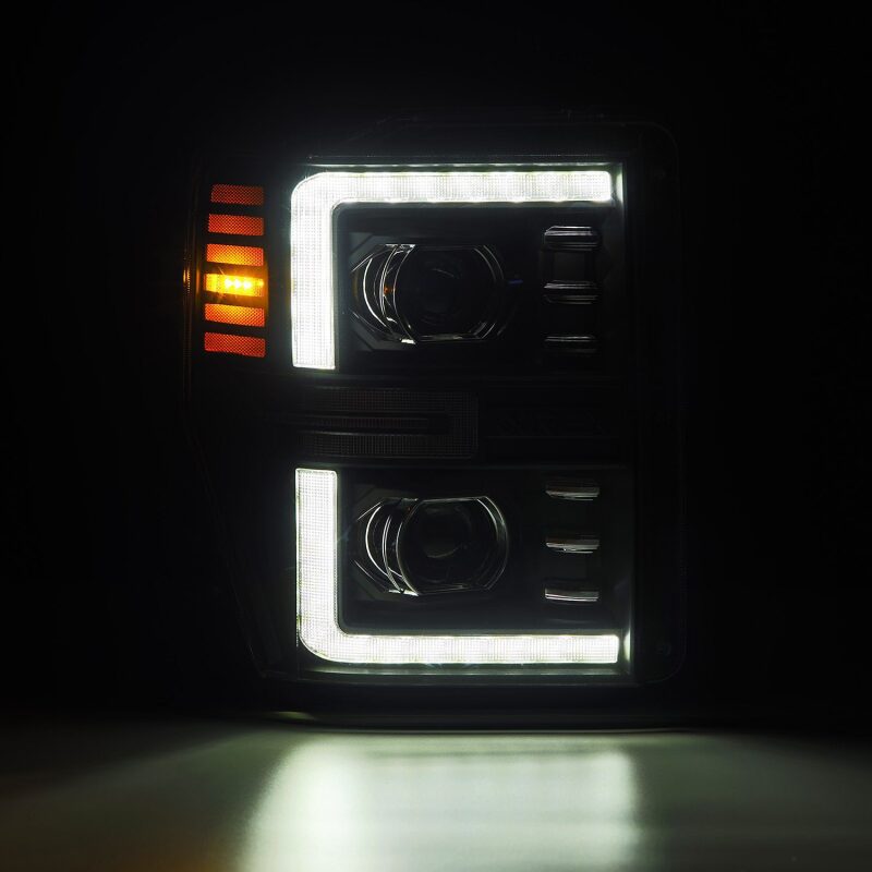 AlphaRex 880312 - ARX880312 - AlphaRex 08-10 Ford F250-550 LUXX-Series LED Projector Headlights Black w/Activ Light/Seq Signal - Shipped in Europe - Tuningsupply.com