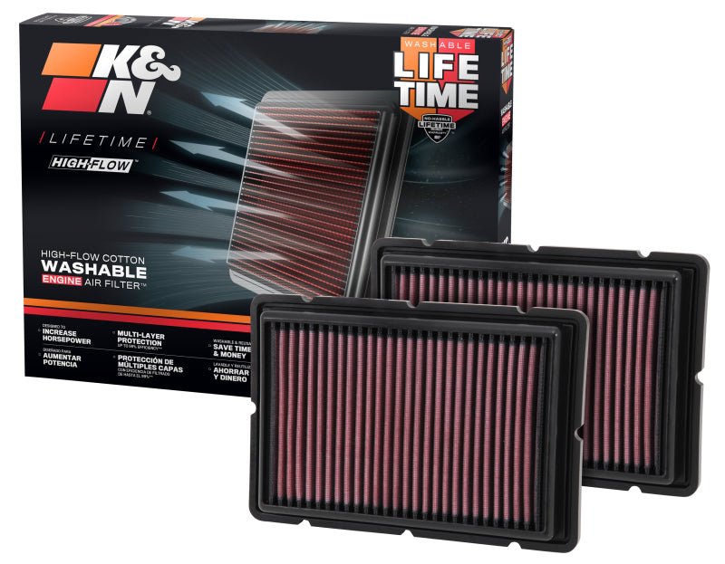 K&N Engineering 33-2494 - KNN33-2494 - K&N Replacement Air Filter 05-09 Ferrari F360 11.125in O/S Length x 7.625 O/S Width x 1.313in H - Shipped in Europe - Tuningsupply.com