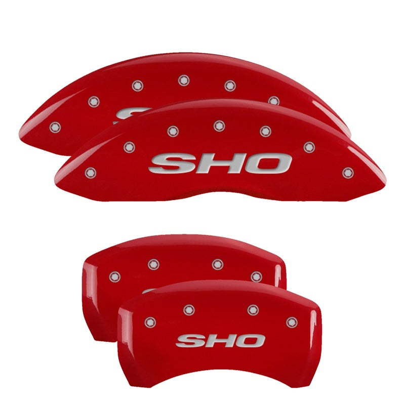 MGP 10222SSHORD - MGP10222SSHORD - MGP 4 Caliper Covers Engraved Front & Rear SHO Red finish silver ch - Shipped in Europe - Tuningsupply.com