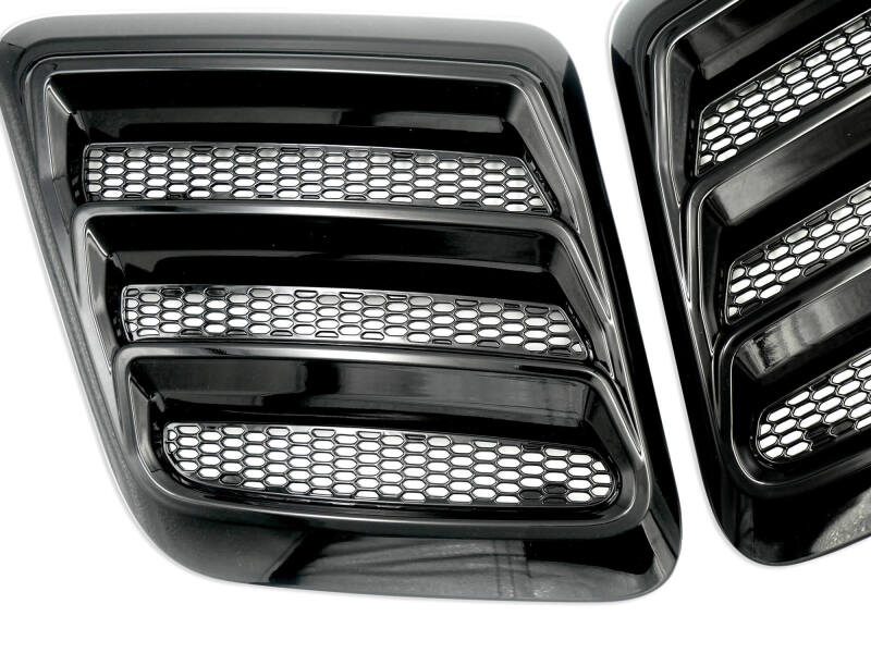 Roush 422325 - RSH422325 - Roush 2018-2023 Mustang Hood Heat Extractors - Gloss Black - Shipped in Europe - Tuningsupply.com