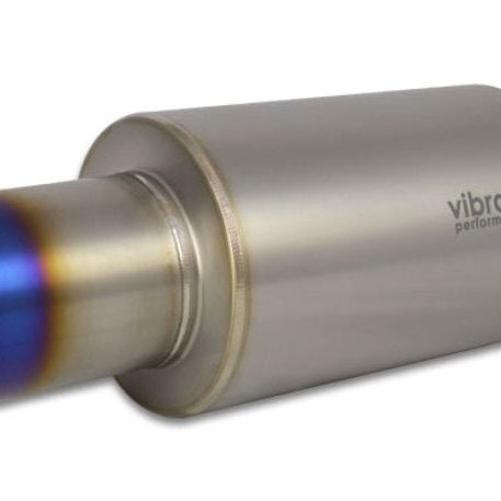 Vibrant 17564 - VIB17564 - Vibrant Titanium Muffler w/Straight Cut Burnt Tip 3.5in Inlet / 3.5in Outlet - Shipped in Europe - Tuningsupply.com