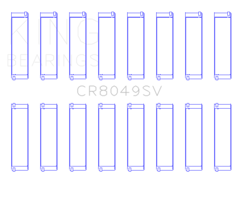 King Engine Bearings GCR8049SV0.5 - KINGCR8049SV0.5 - King Engine Bearings 08-11 BMW N62/N63/S63 Rod Bearing Set - Size +.5 - Shipped in Europe - Tuningsupply.com