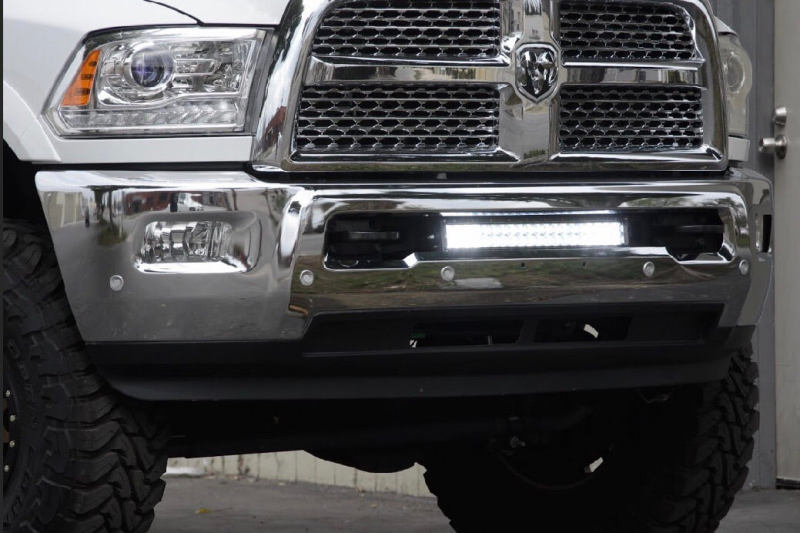 Cali Raised LED CR2557 - CALCR2557 - Cali Raised 10-18 Dodge Ram 2500/3500 22 Bumper Hidden Led Light Bar Brackets Kit For - W/ 5D Opti - Shipped in Europe - Tuningsupply.com