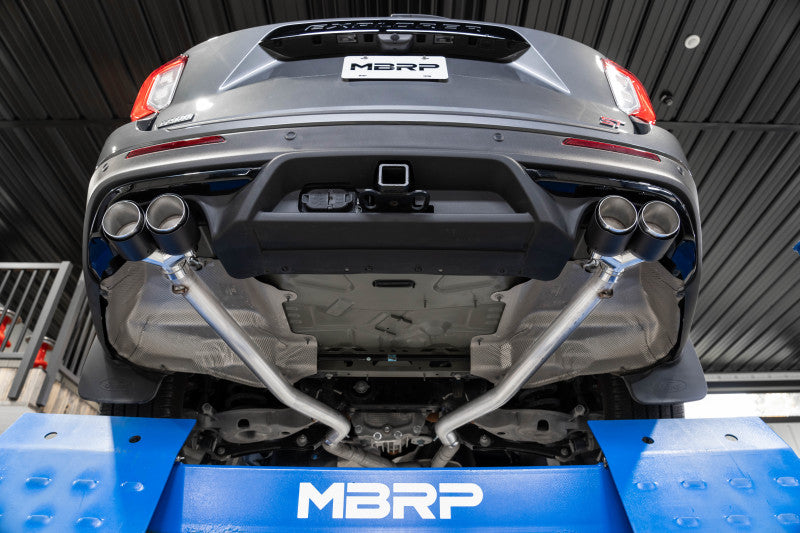 MBRP PS52033CF - MBRPS52033CF - MBRP 20-21 Ford Explorer ST 3.0L EcoBoost Dual Rear Exit Axle Back w/ Quad Carbon Fiber Tips - T304 - Shipped in Europe - Tuningsupply.com