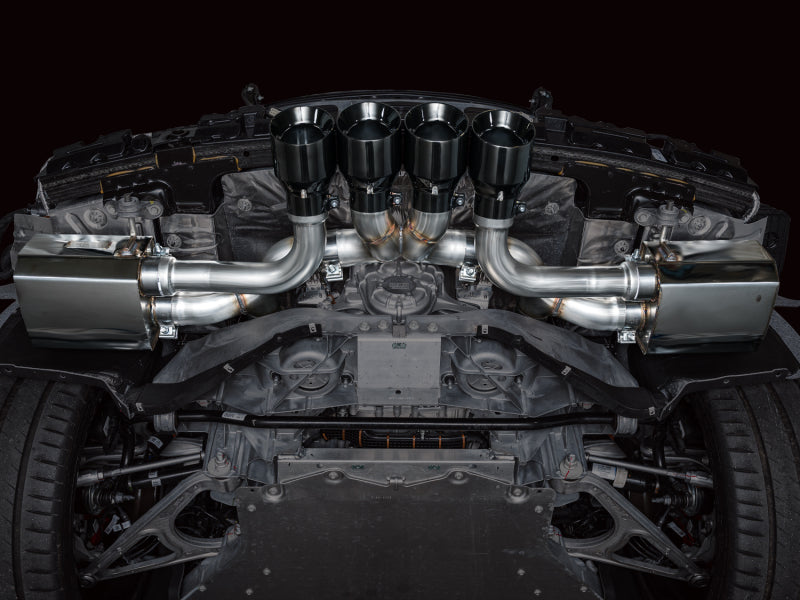 AWE Tuning 3025-43906 - AWE3025-43906 - AWE 2023 C8 Corvette Z06 SwitchPath Cat-Back Exhaust - Diamond Black Tips - Shipped in Europe - Tuningsupply.com