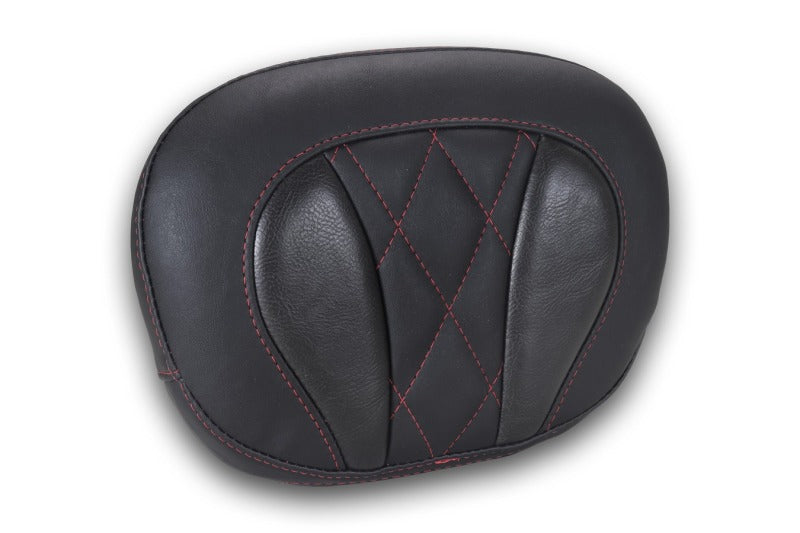 Mustang Motorcycle 88450DC - MMP88450DC - Mustang Deluxe Diamond Touring Sissy Bar Pad Black w/Dark Cherry Thread - Shipped in Europe - Tuningsupply.com