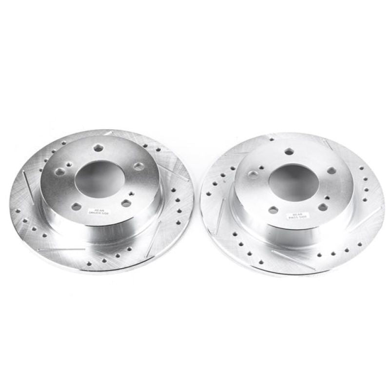 PowerStop JBR755XPR - PSBJBR755XPR - Power Stop 94-98 Nissan 240SX Rear Evolution Drilled & Slotted Rotors - Pair - Shipped in Europe - Tuningsupply.com
