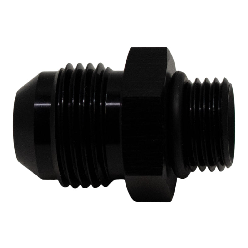 DeatschWerks - DWK6-02-0405-B - DeatschWerks 6AN ORB Male to 8AN Male Flare Adapter (Incl O-Ring) - Anodized Matte Black - Shipped in Europe - Tuningsupply.com