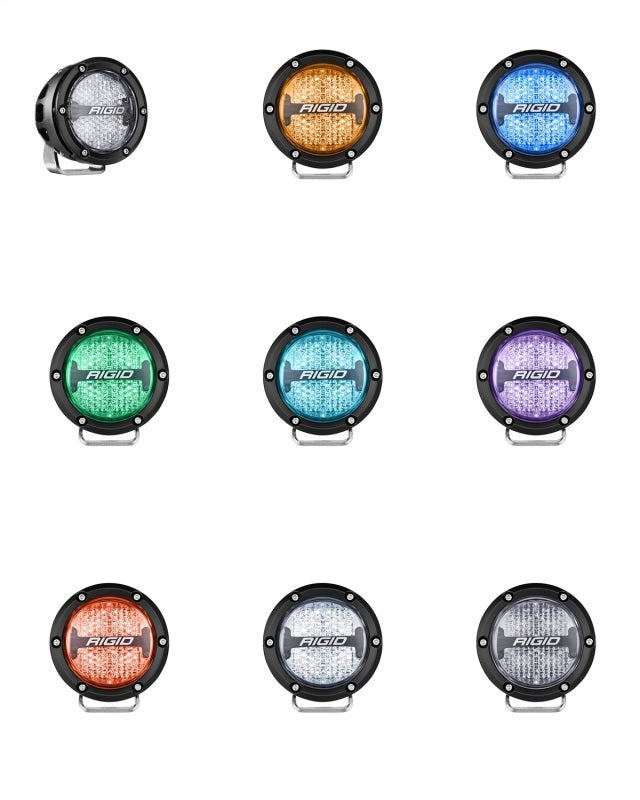 Rigid Industries 36400 - RIG36400 - Rigid Industries 360-Series 4in LED Off-Road Diffused Beam - RGBW Backlight (Pair) - Shipped in Europe - Tuningsupply.com