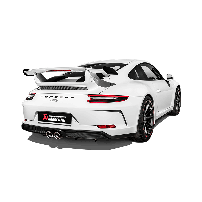 Akrapovic S-PO/TI/8-TP - AKRS-PO/TI/8-TP - Akrapovic 2018 Porsche 911 GT3 (991.2) Slip-On Race Line (Titanium) w/Titanium Tail Pipe Set - Shipped in Europe - Tuningsupply.com
