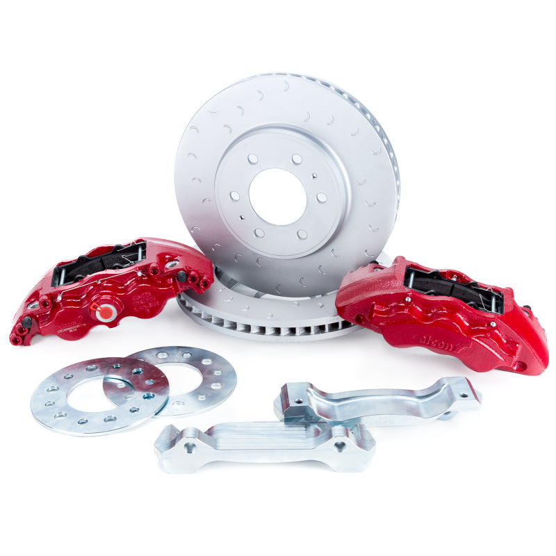 Alcon BKF1559BE11 - ALCBKF1559BE11 - Alcon 09-20 F-150/Raptor Gen1-2 347x36mm Rotors 6-Piston Red Front Brake Kit Requires alcAC011507NAN - Shipped in Europe - Tuningsupply.com