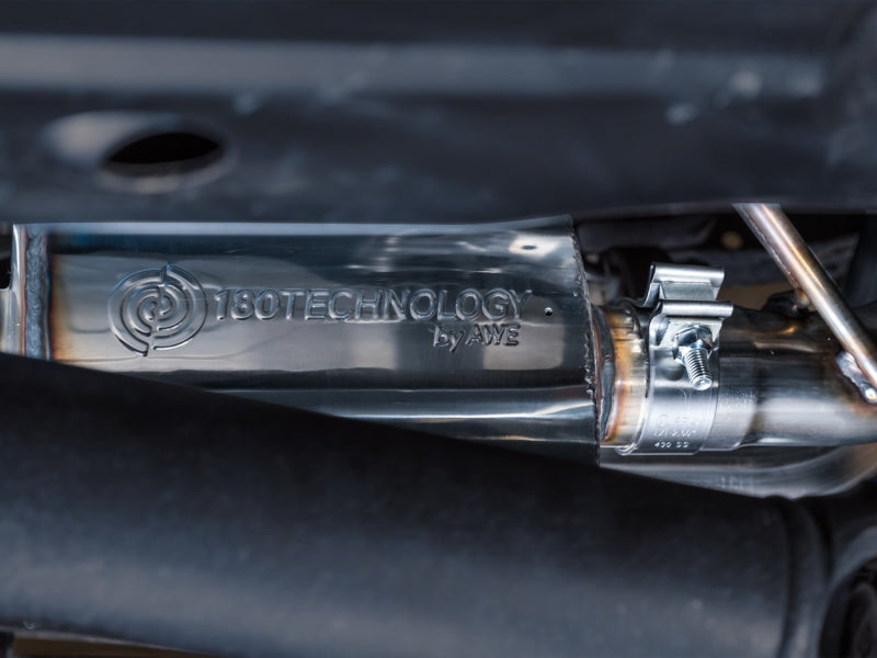 AWE Tuning 3015-33826 - AWE3015-33826 - AWE 16-22 Toyota Tacoma 0FG Catback Exhaust w/ BashGuard - Dual Diamond Black Tips - Shipped in Europe - Tuningsupply.com