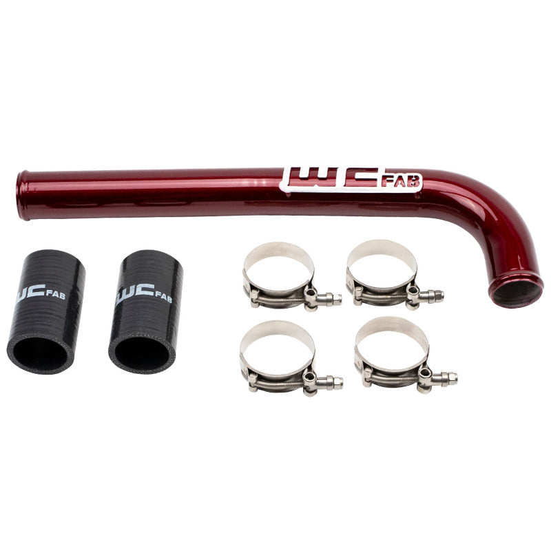 Wehrli WCF100517-RED - WCFWCF100517-RED - Wehrli 10-18 Dodge 6.7L Cummins (Non 13-15 w/Dual Rads/Twin CP3) Upper Coolant Pipe - WCFab Red - Shipped in Europe - Tuningsupply.com