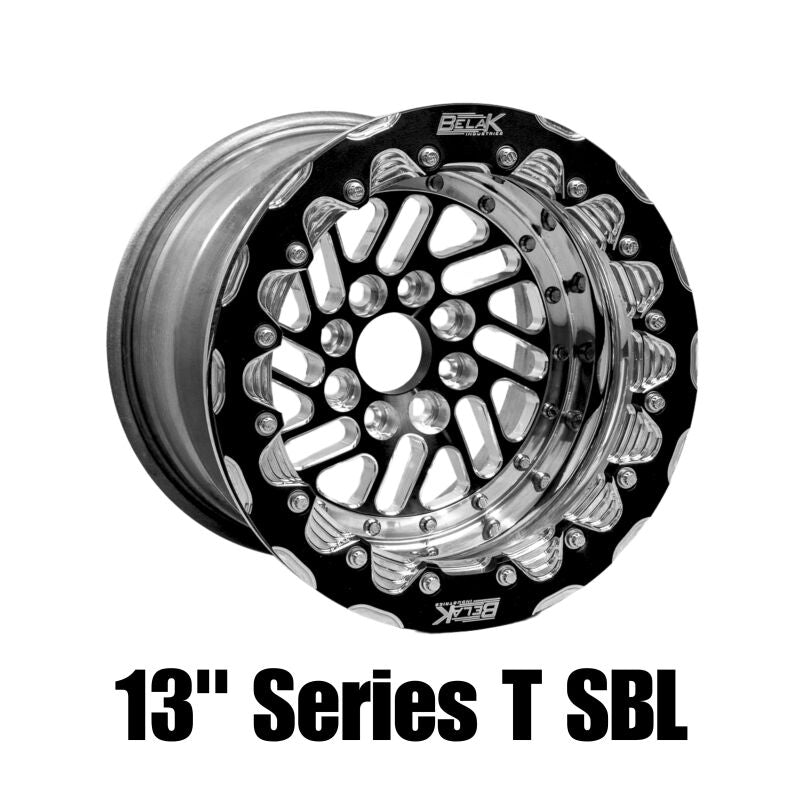 Belak Wheels 13104100ST5BS-SBL - BLK13104100ST5BS-SBL - Belak 13x10 / 5in BS / 4x100 BP / High Pad / Series Twisted Wheel - Single Beadlock - Shipped in Europe - Tuningsupply.com