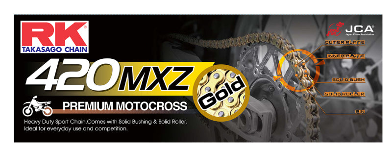 RK Chain GB420MXZ-120 - RKCGB420MXZ-120 - RK Chain GB420MXZ-120 - Gold - Shipped in Europe - Tuningsupply.com