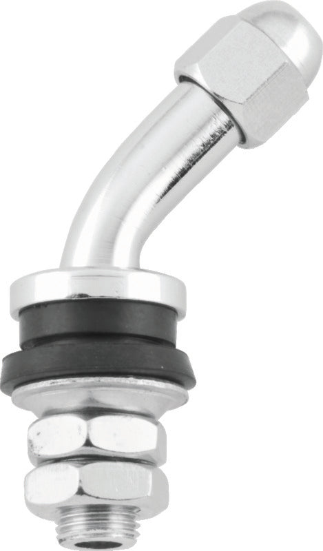 BikeMaster 151416 - BKM151416 - BikeMaster Valve Stem 45Deg Chrome Ea. - Shipped in Europe - Tuningsupply.com