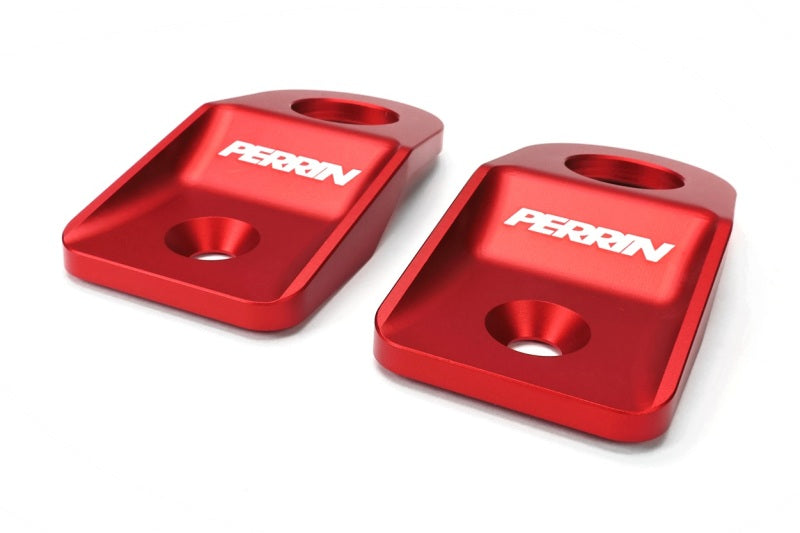 Perrin Performance PSP-ENG-522RD - PERPSP-ENG-522RD - PERRIN 08-14 Subaru WRX/STI / 08-11 Impreza / 08-10 Outback Upper Radiator Bracket Set - Red - Shipped in Europe - Tuningsupply.com