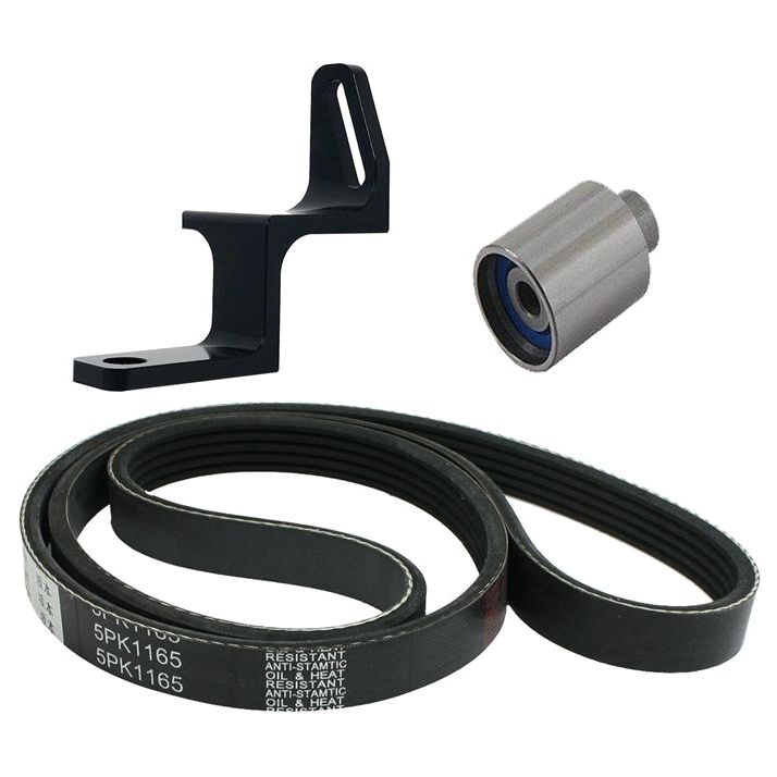 Torque Solution TS-SU-440BK-K - TQSTS-SU-440BK-K - Torque Solution Reversed Intake Manifold Alternator Relocation Bracket Kit: 02-14 Subaru WRX - Shipped in Europe - Tuningsupply.com