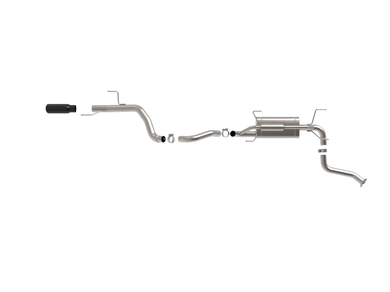 aFe 49-36076-B - AFE49-36076-B - aFe 24-25 Toyota Land Cruiser 2-1/2in to 3in 304 SS Cat-Back Exhaust System w/ Black Tip - Shipped in Europe - Tuningsupply.com