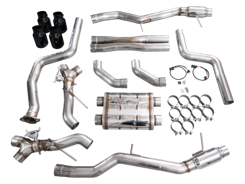 AWE Tuning 3025-43562 - AWE3025-43562 - AWE Tuning 22-26 Cadillac CT5-V Blackwing SwitchPath Exhaust - Diamond Black Tips - Shipped in Europe - Tuningsupply.com