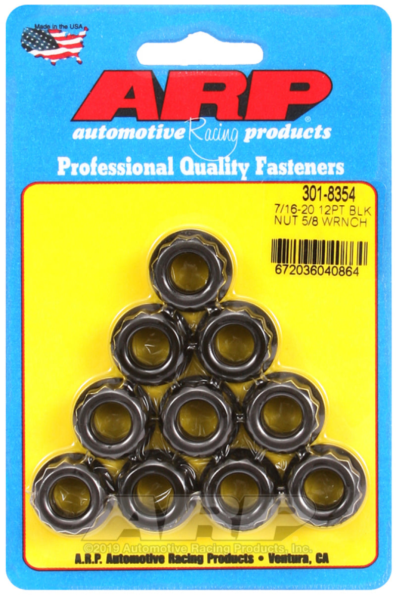 ARP 301-8354 - ARP301-8354 - ARP 7/16-20 5/8 Socket 12 pt Nut Kit - Shipped in Europe - Tuningsupply.com