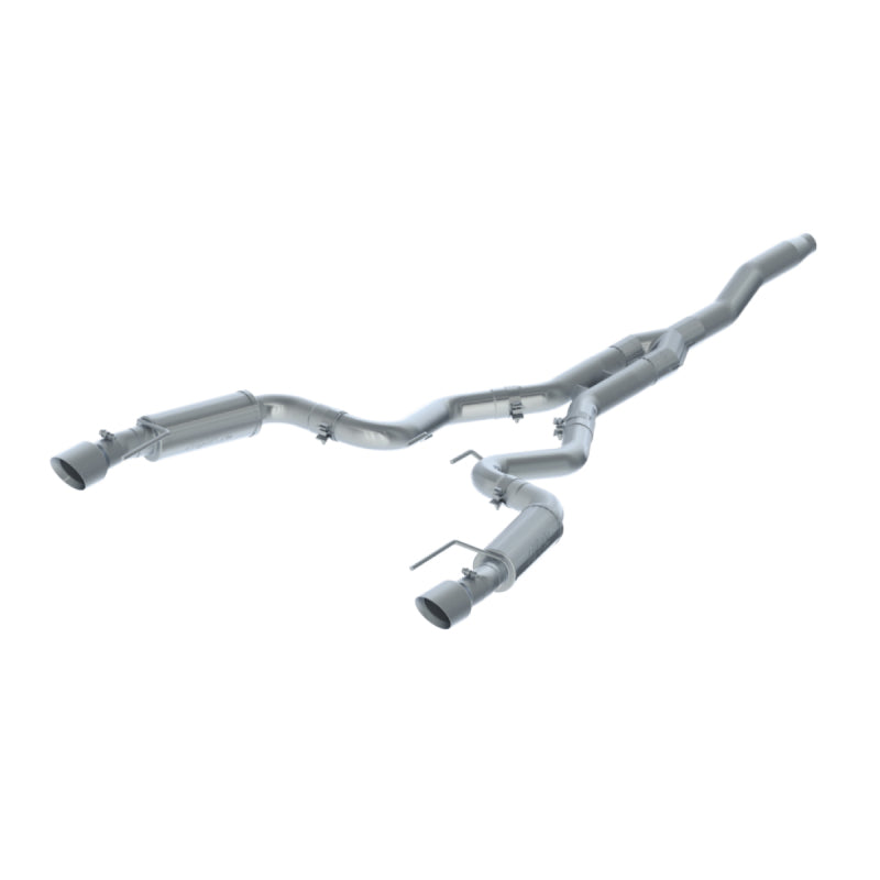 MBRP PS7274409 - MBRPS7274409 - MBRP 15-18 Ford Mustang EcoBoost 2.3L T409 3in Cat Back Dual Split Rear Exit (Street Version) - Shipped in Europe - Tuningsupply.com