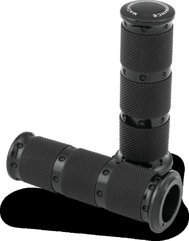Performance Machine 0063-2087-B - PFM0063-2087-B - Performance Machine Handle Grip Set XLS - Black Ano - Shipped in Europe - Tuningsupply.com