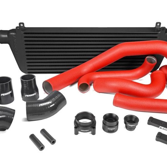 Perrin Performance PSP-ITR-441BK/RD - PERPSP-ITR-441BK/RD - PERRIN 22-25 Subaru WRX Front Mount Intercooler Kit (Red Tubes & Black Core) - Shipped in Europe - Tuningsupply.com