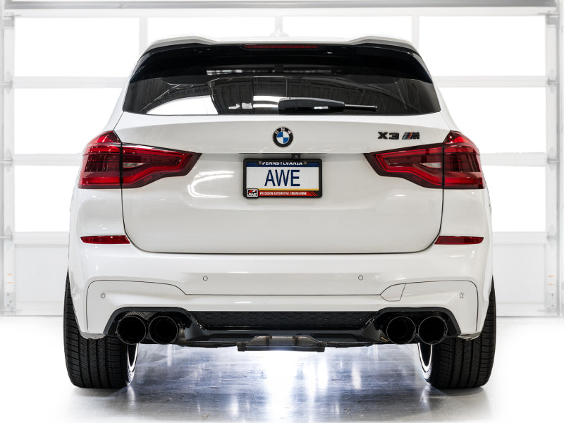 AWE Tuning 3025-43301 - AWE3025-43301 - AWE Tuning 20-25 BMW X3 M/M Comp (F97) AWD SwitchPath Axle-Back Exhaust - Diamond Black Tips - Shipped in Europe - Tuningsupply.com