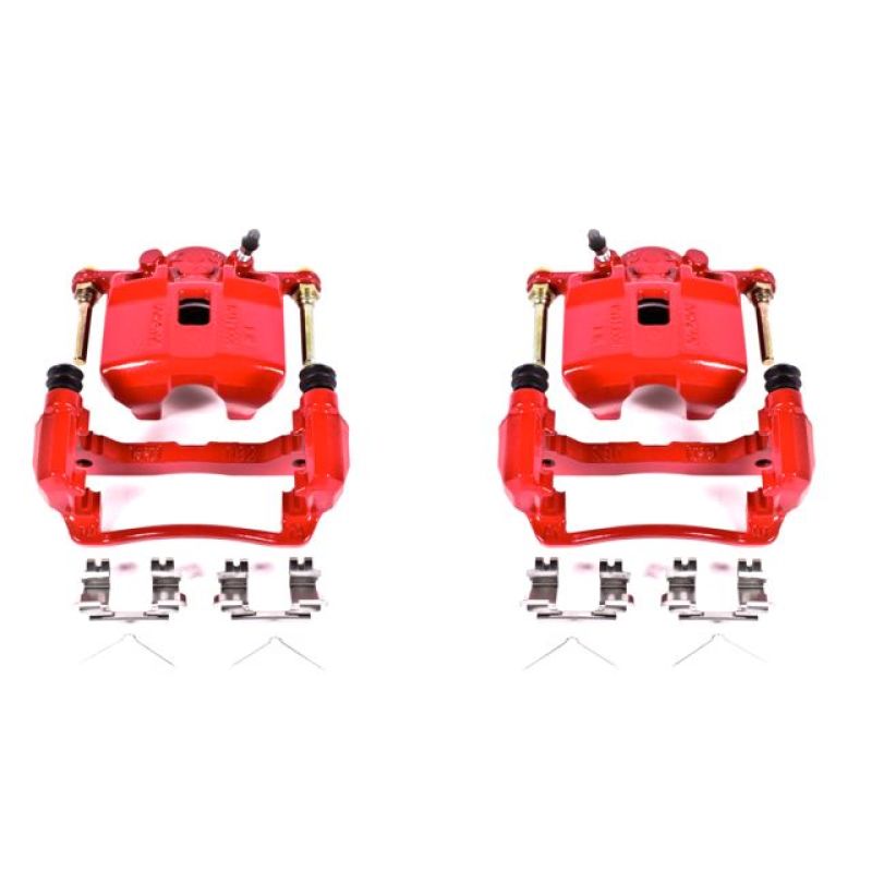 PowerStop - PSBS2796 - Power Stop 02-06 Acura RSX Front Red Calipers w/Brackets - Pair - Shipped in Europe - Tuningsupply.com