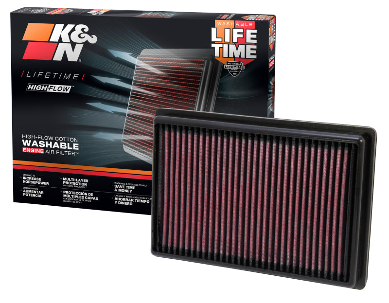 K&N Engineering 33-2476 - KNN33-2476 - K&N 11-13 Chevrolet Aveo 1.2L/1.3L/1.4L/1.6L / 12-13 Sonic 1.4L/1.8L Replacement Air Filter - Shipped in Europe - Tuningsupply.com