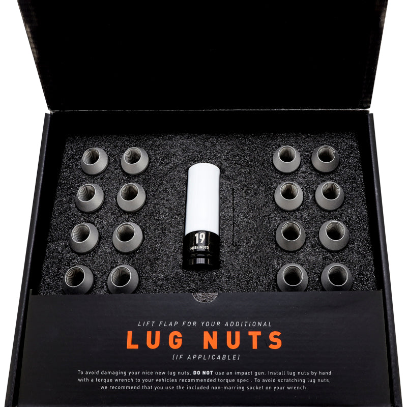 Mishimoto MMLG-M14-20LSL - MISMMLG-M14-20LSL - Mishimoto Steel Locking Lug Nuts M14x1.5 20pc Set Silver - Shipped in Europe - Tuningsupply.com